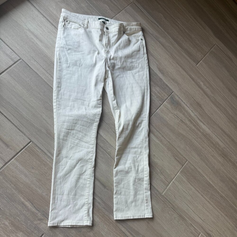 Lauren White Straight Leg Jeans – Women’s Size 14 - Picture 5 of 10
